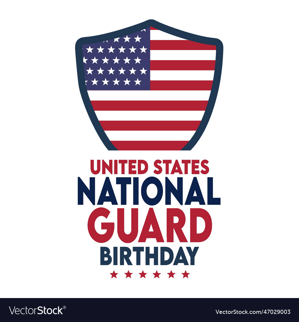 United states national guard birthday Royalty Free Vector