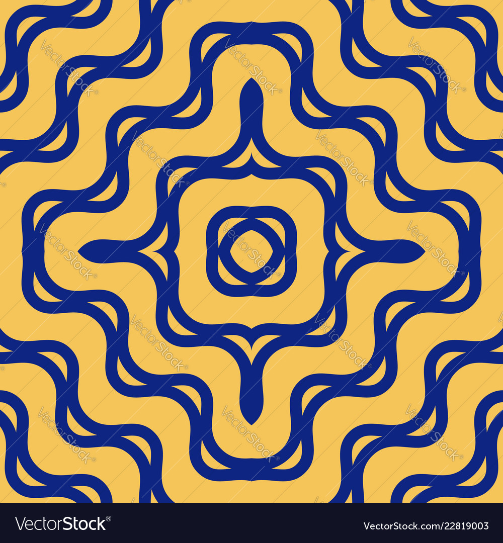 Yellow and blue pattern with concentric lines vector image Yellow and blue pattern with concentric lines
