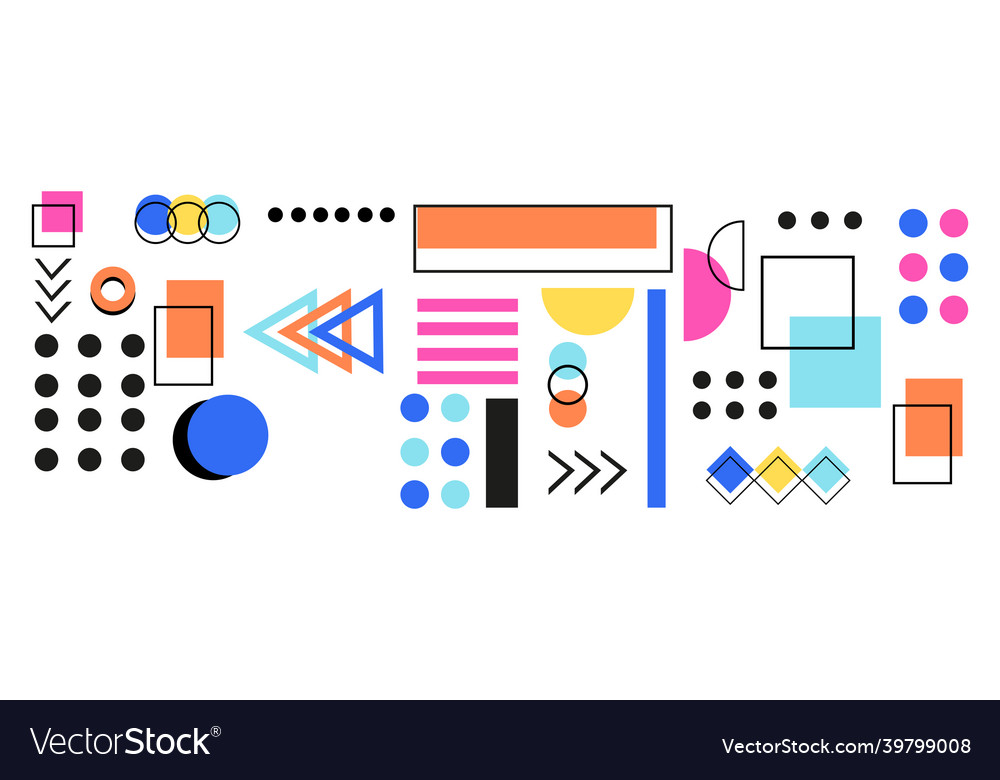 Abstract background with different geometric Vector Image Abstract background with different geometric