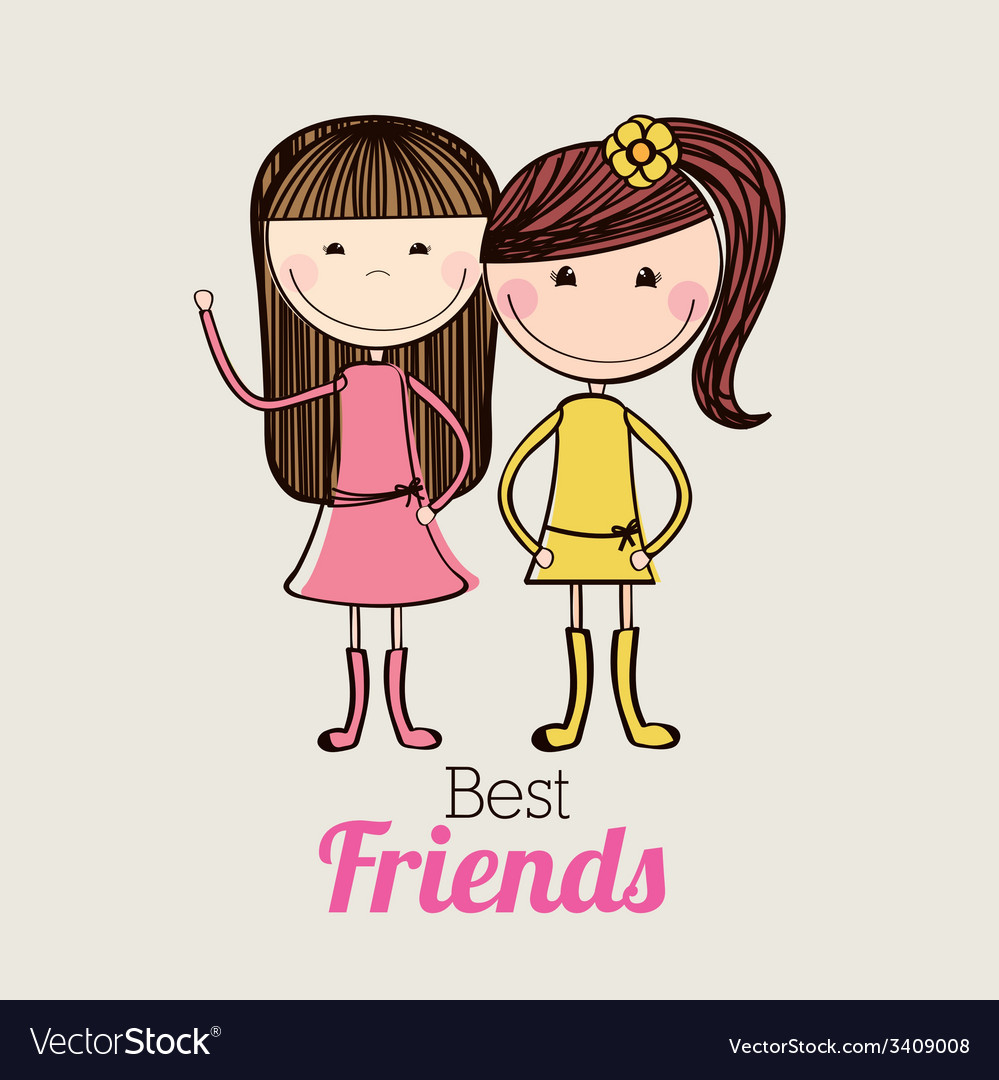 Best friends design Royalty Free Vector Image - VectorStock