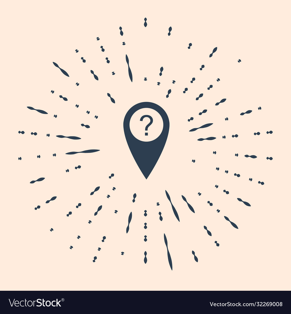 Black map pointer with question symbol icon vector image Black map pointer with question symbol icon