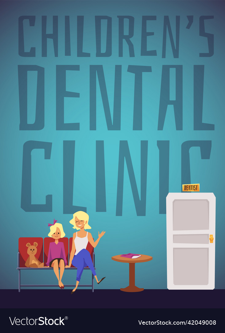 Children dental clinic advertising banner or flyer