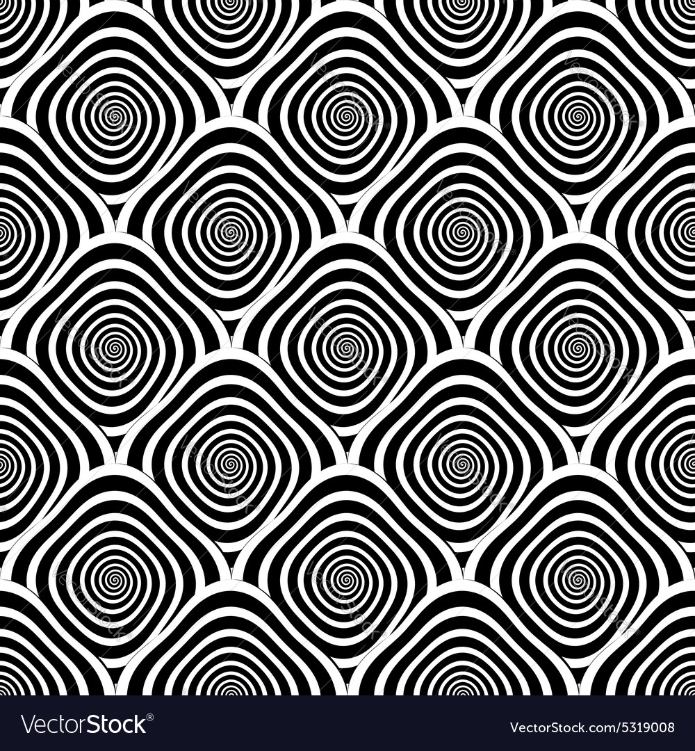 Design seamless monochrome twirl pattern