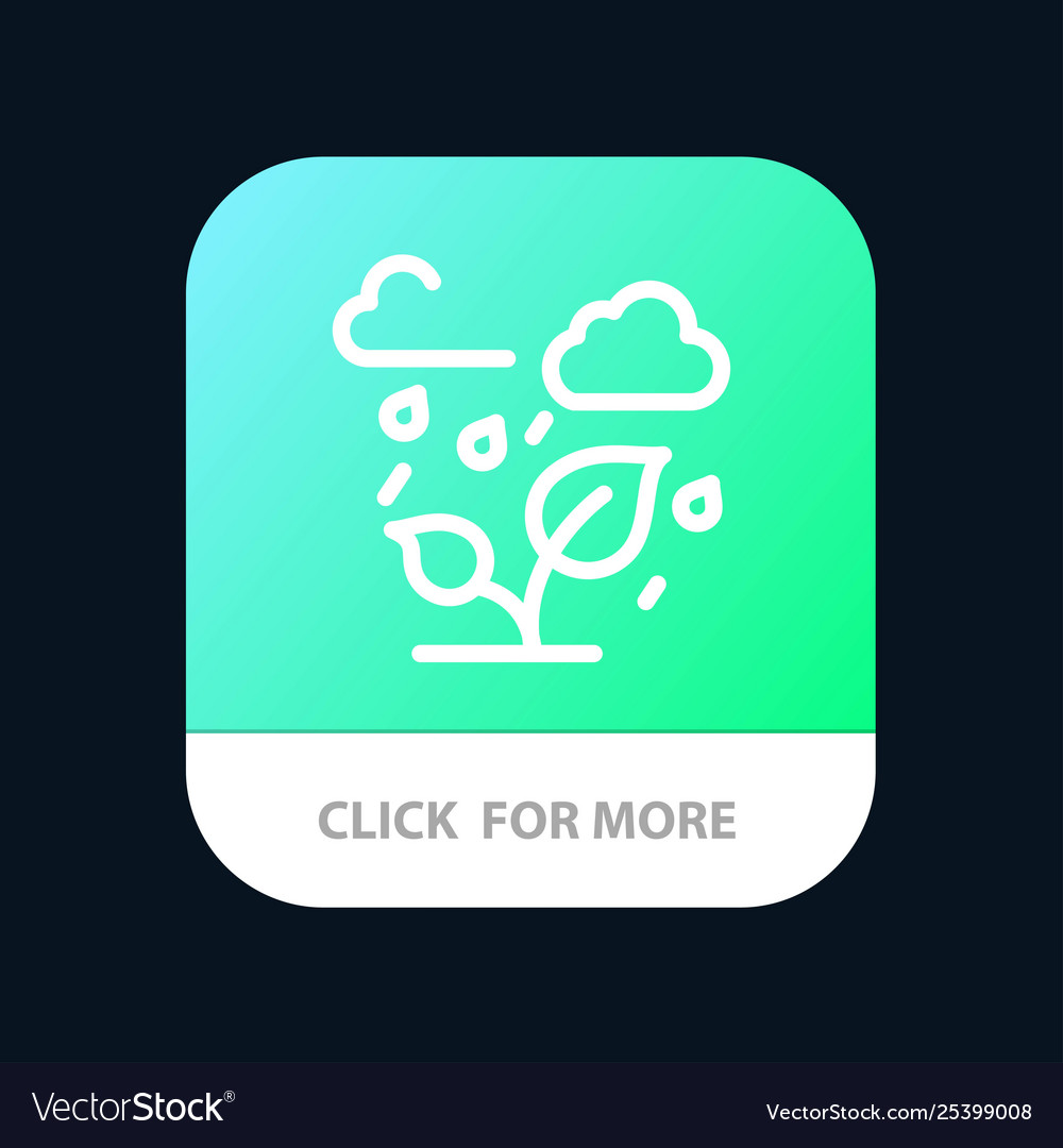 Green trees cloud leaf mobile app button android vector image Green trees cloud leaf mobile app button android