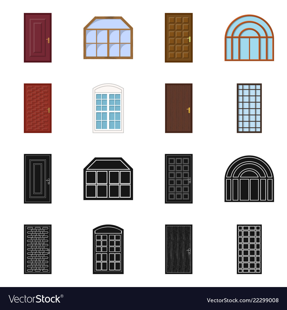 Isolated object of door and front symbol