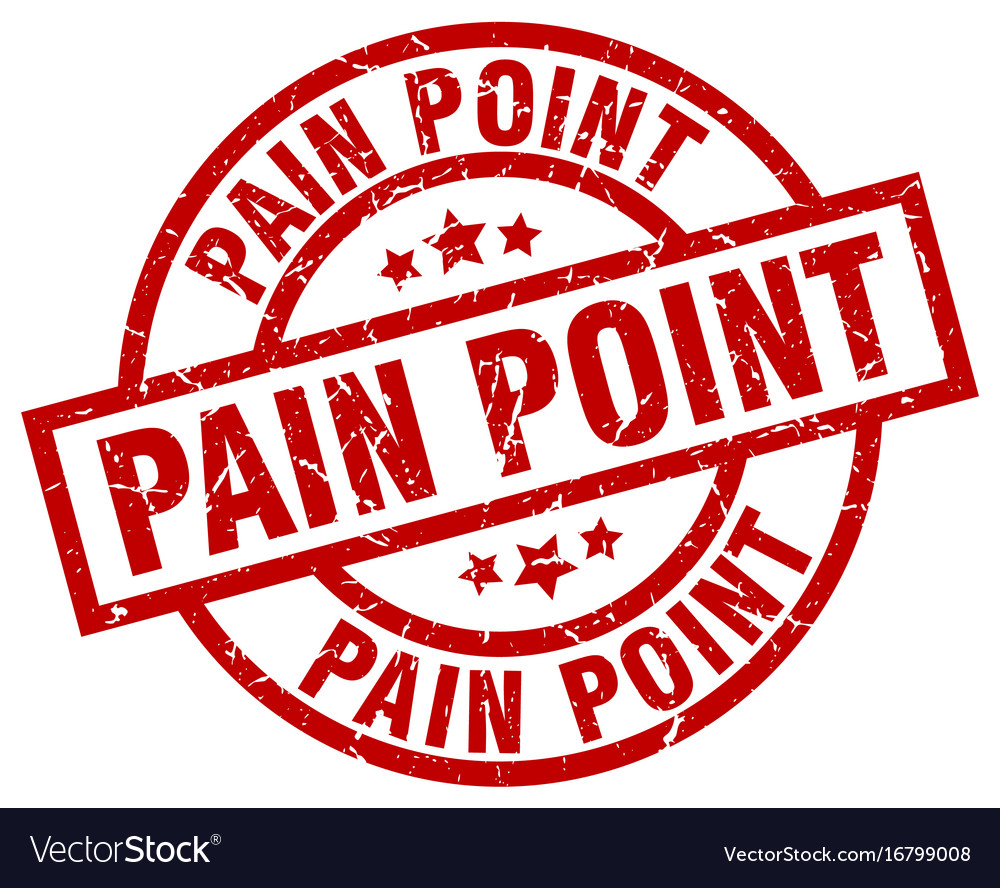 Pain point round red grunge stamp Royalty Free Vector Image