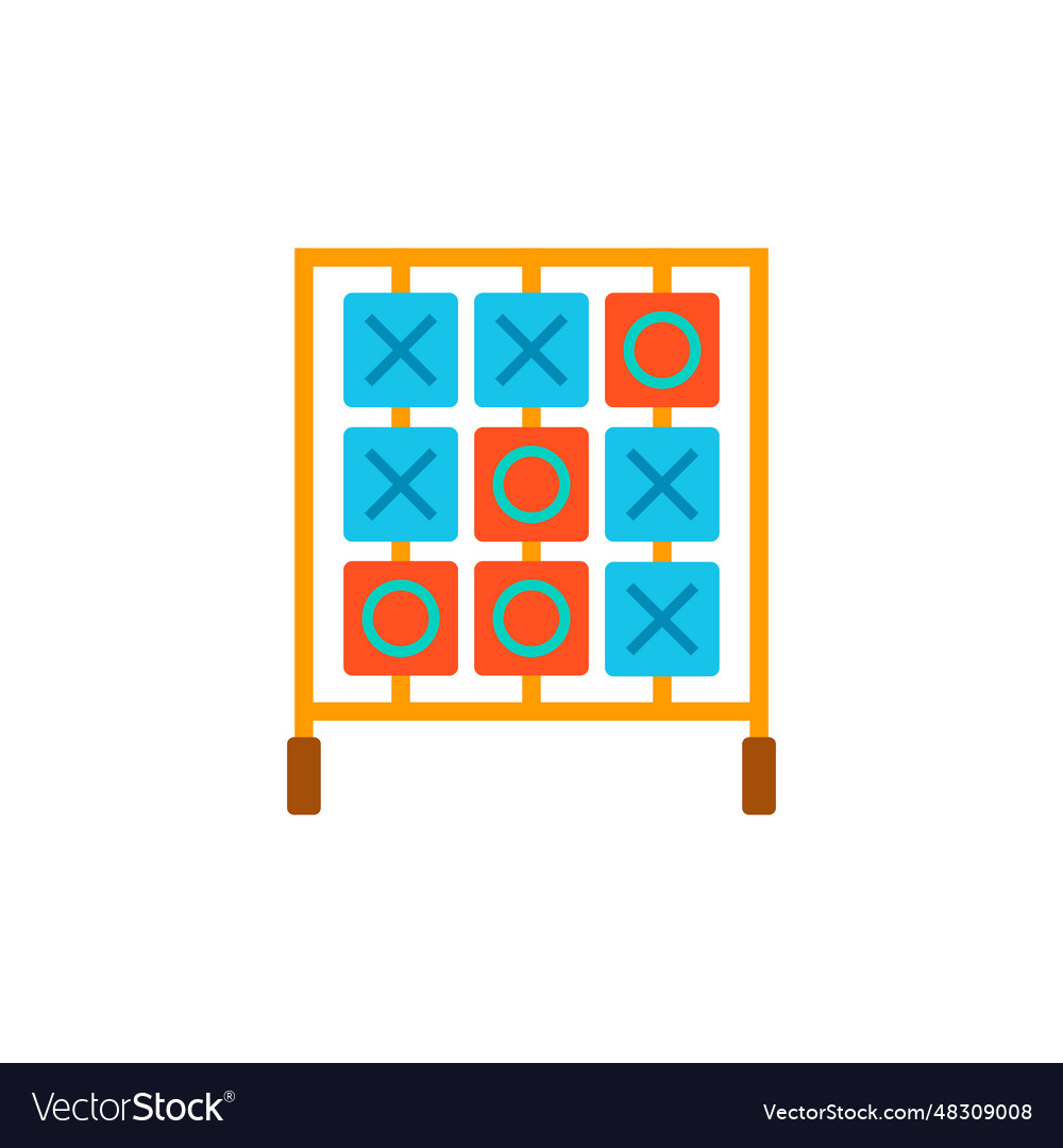 Tic tac toe game icon cartoon style Royalty Free Vector