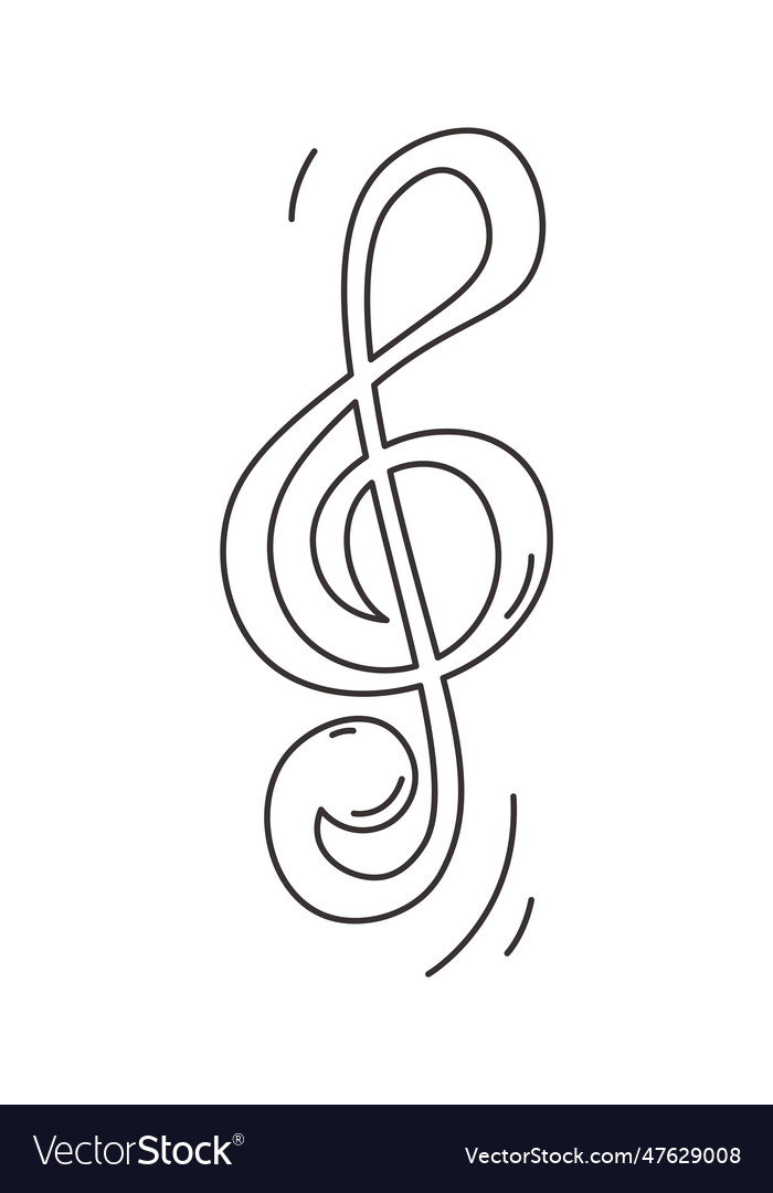 Treble clef linear