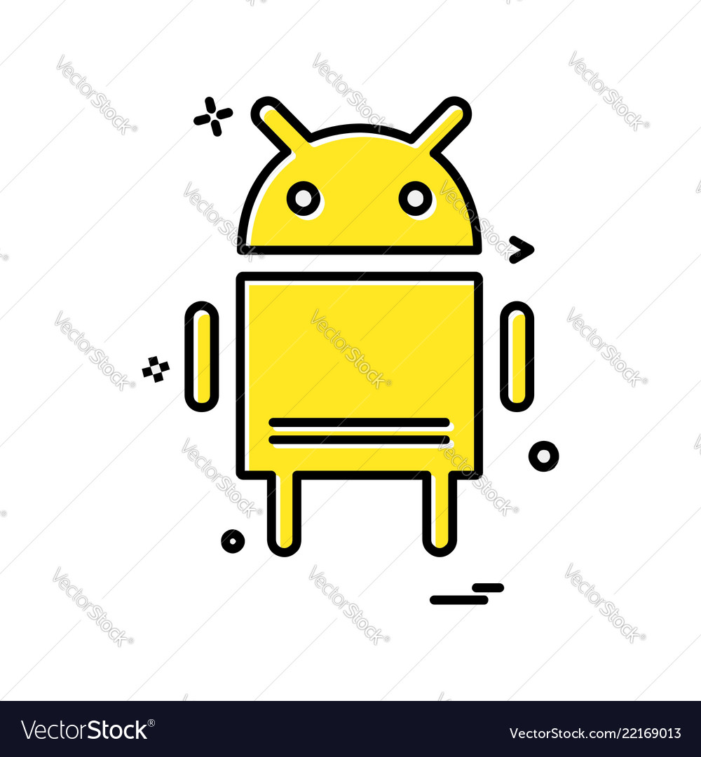 Android icon design vector image Android icon design