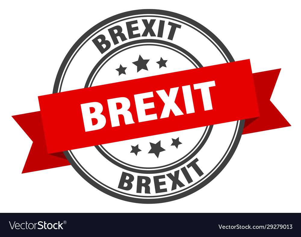 Brexit label brexitround band sign stamp