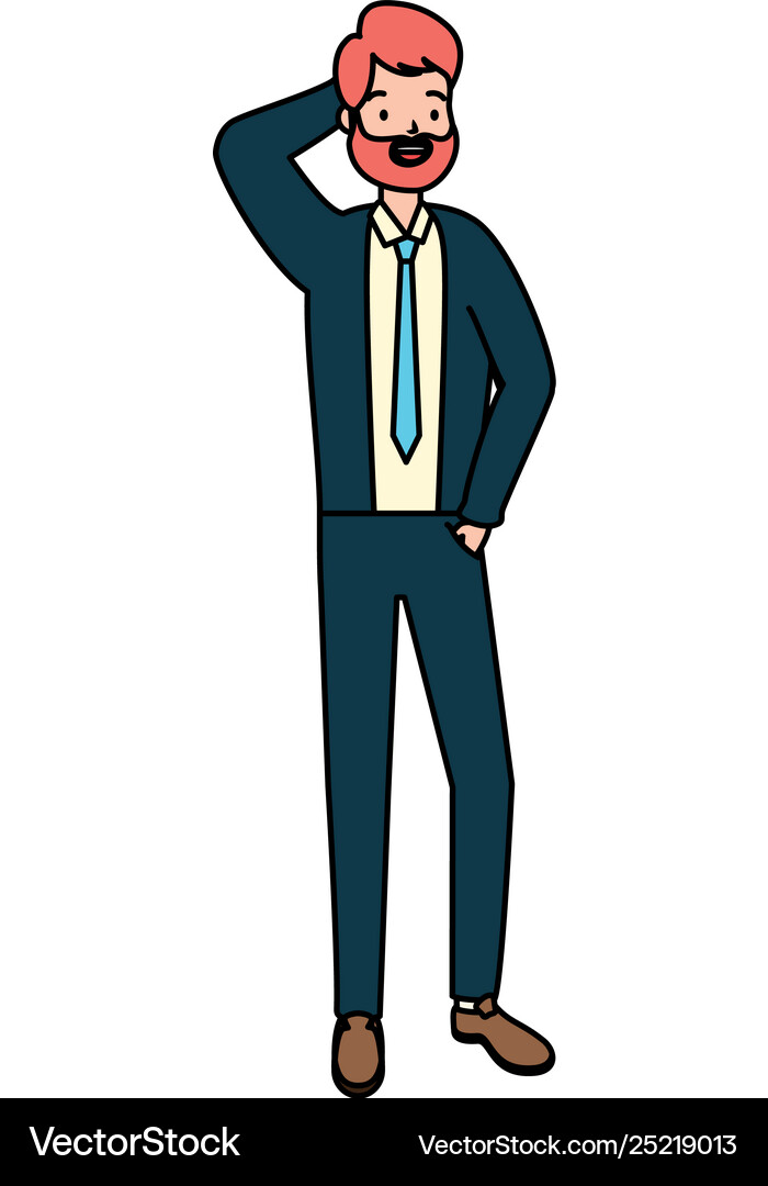 Businessman character avatar Royalty Free Vector Image