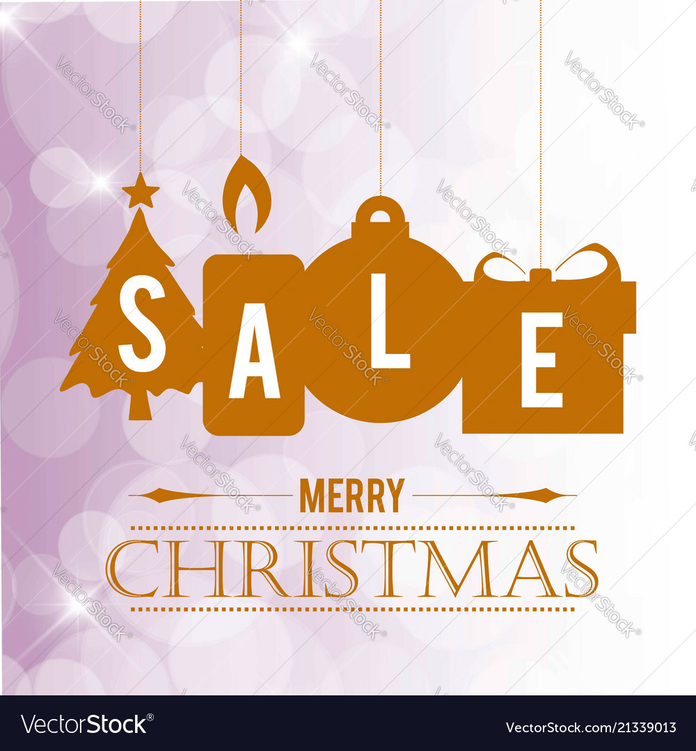 Christmas sale banner with pattern background