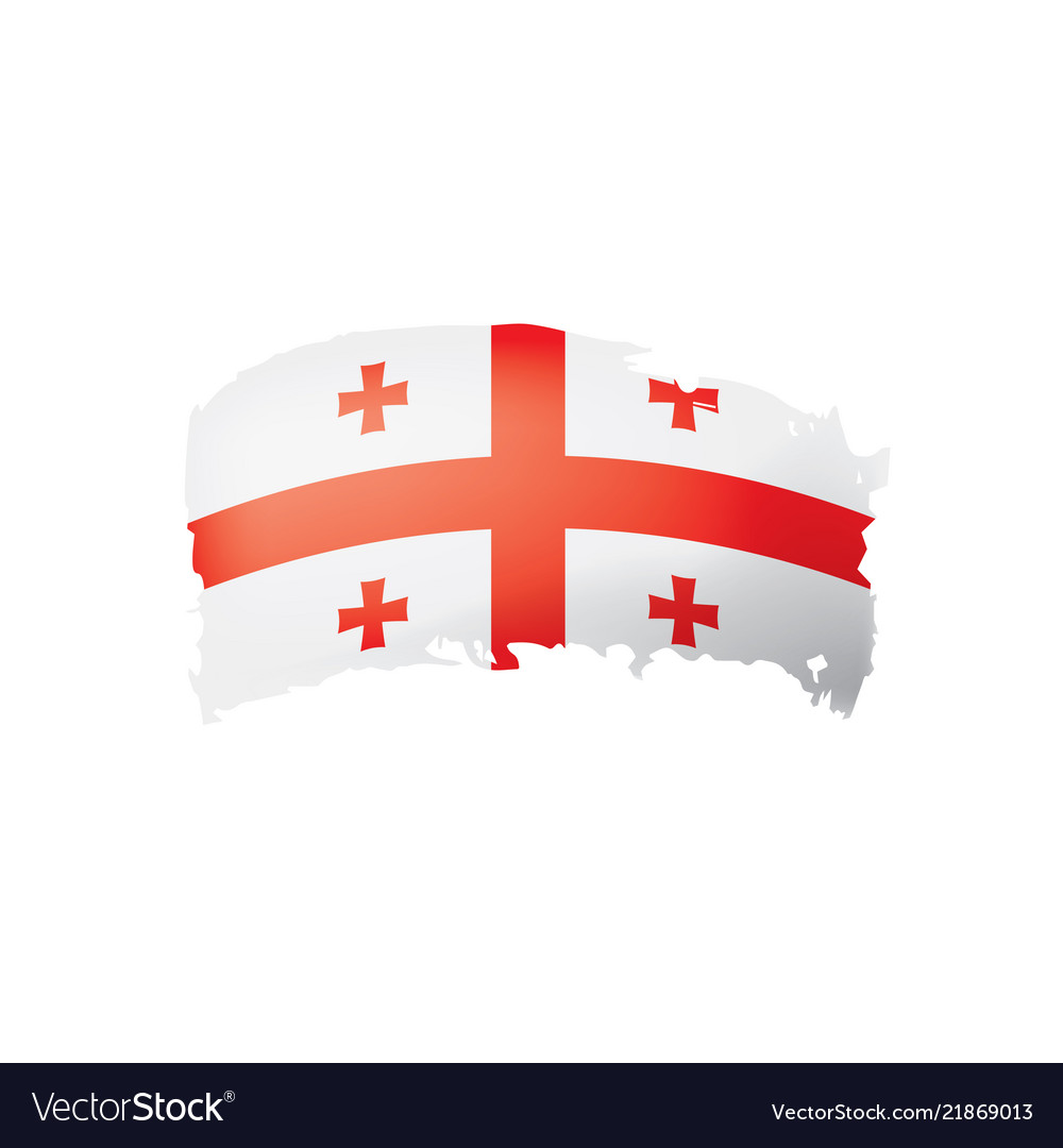 Georgia flag on a white