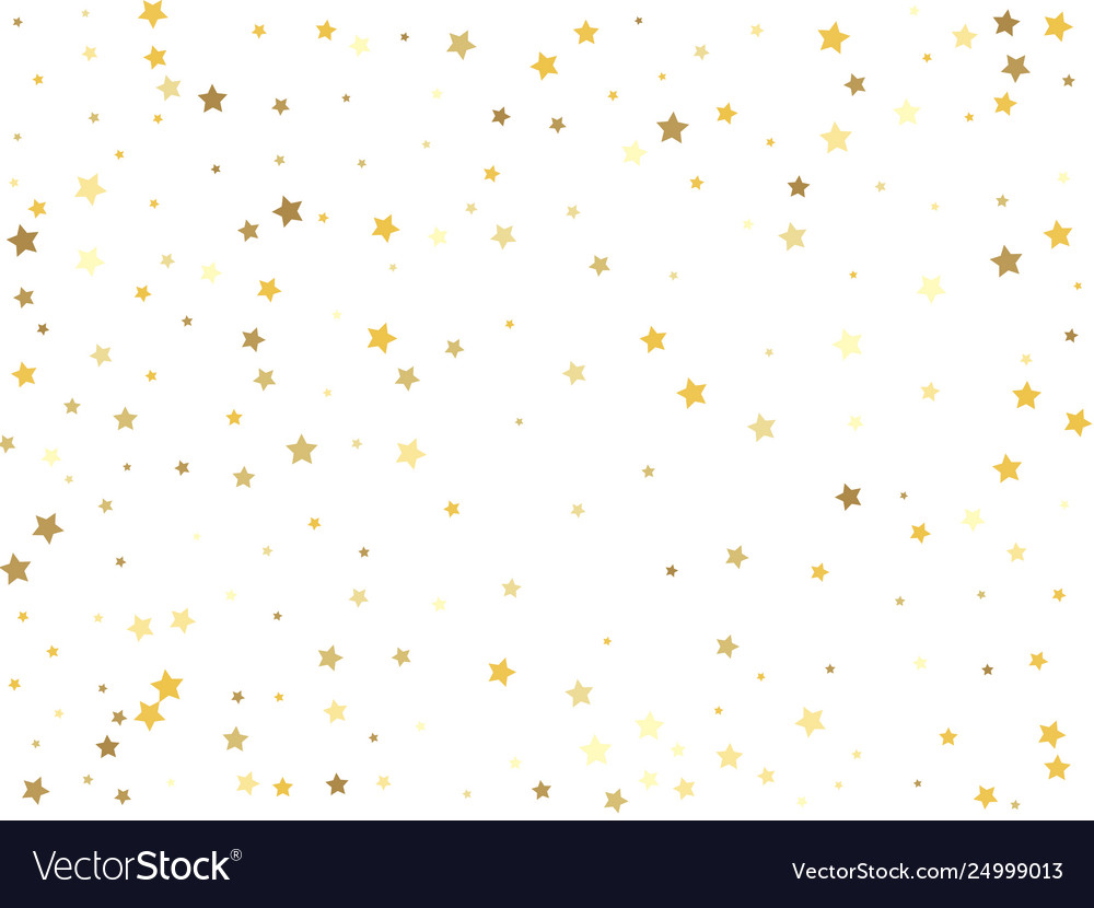 Gold stars on a white background Royalty Free Vector Image