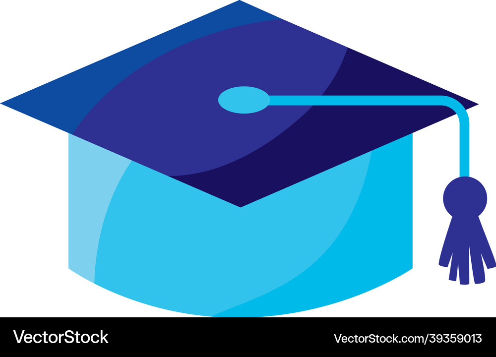 Graduation hat accessory Royalty Free Vector Image