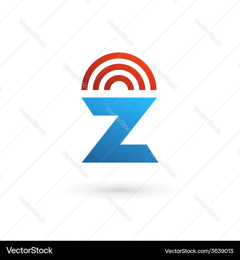 Letter z wireless logo icon design template Vector Image