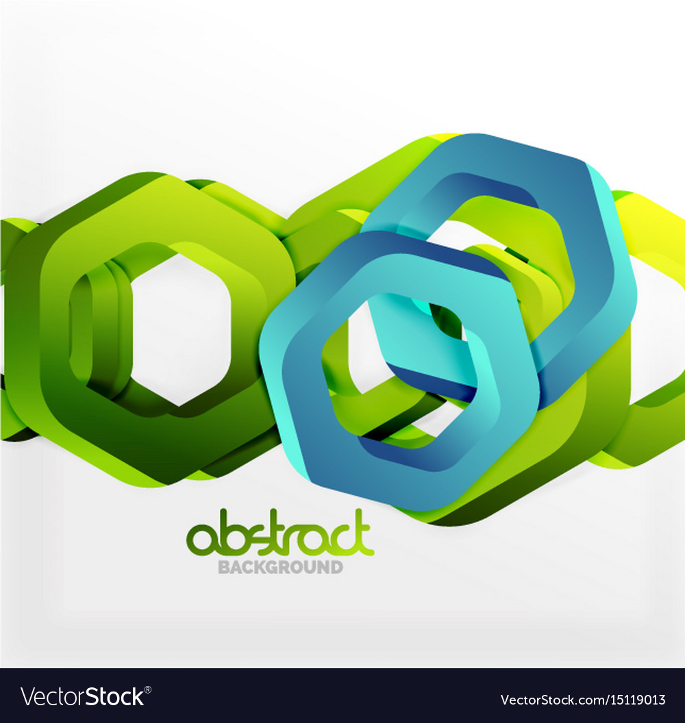 Overlapping hexagons design background