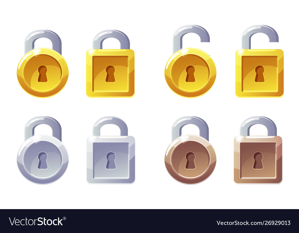 Padlock Icons - Square & Round
