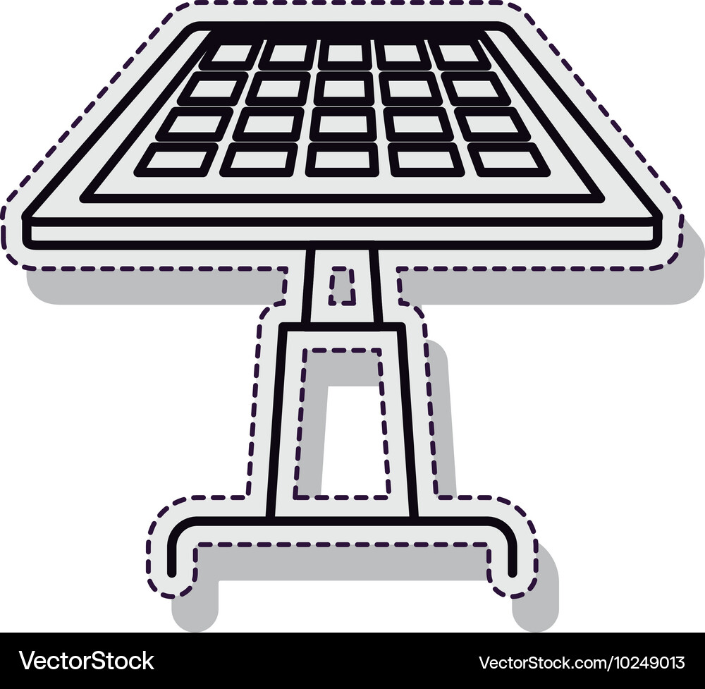 Panel solar isolated icon Royalty Free Vector Image