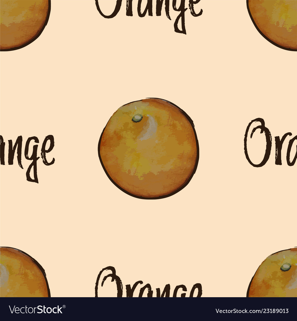 Nahtloses Muster mit Aquarell Orangen