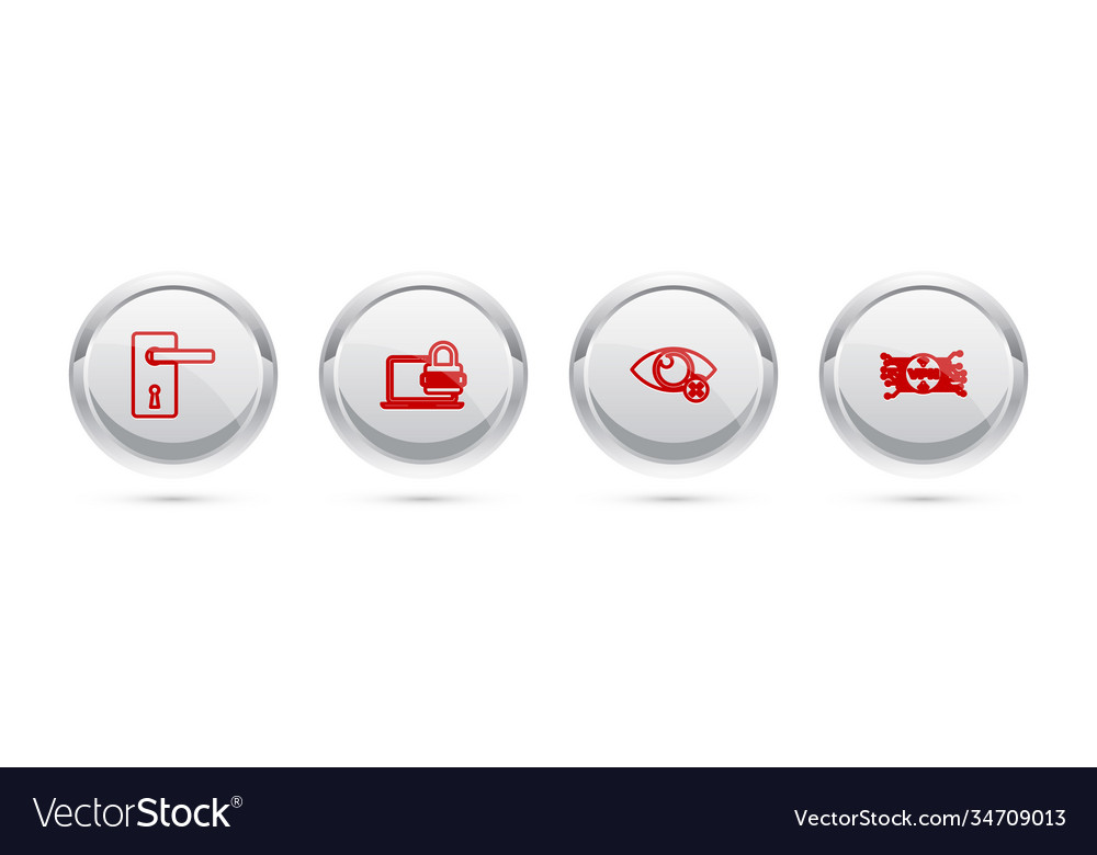 Set line door handle laptop with password