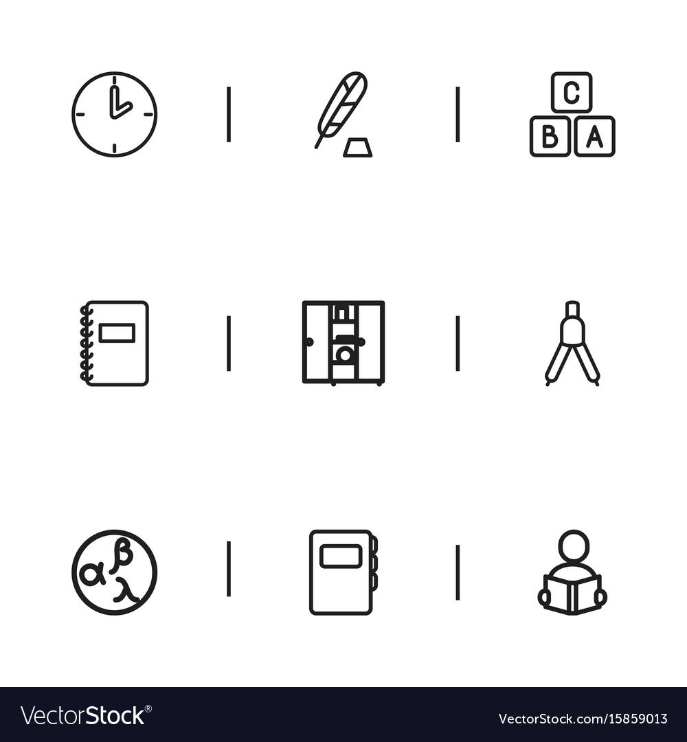 Set of 9 editable teach icons includes symbols