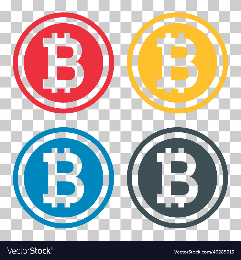 Set of bitcoin web coin internet electronic vector image Set of bitcoin web coin internet electronic