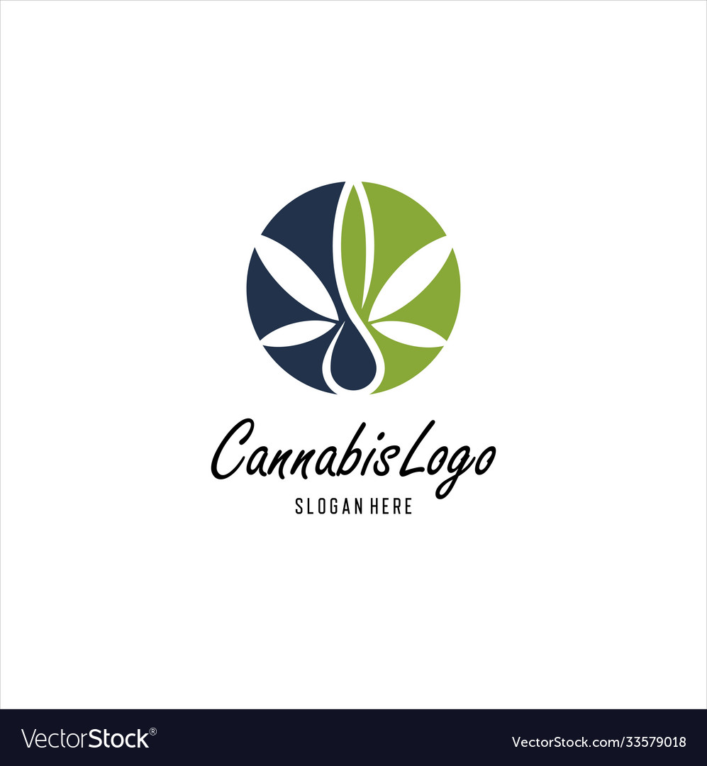 Cbd oil logo design template