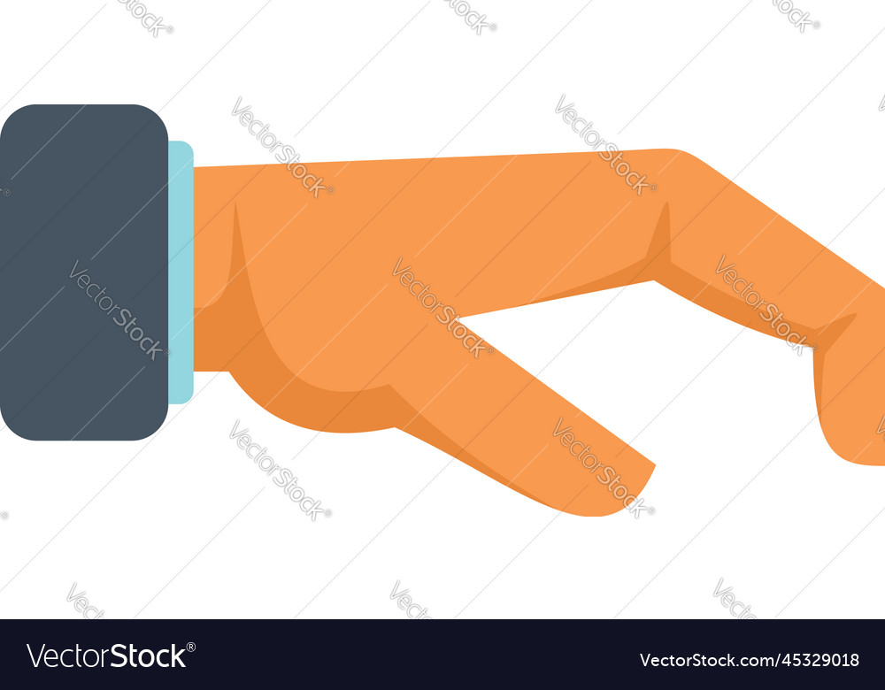 Crab gesture icon flat finger sign Royalty Free Vector Image