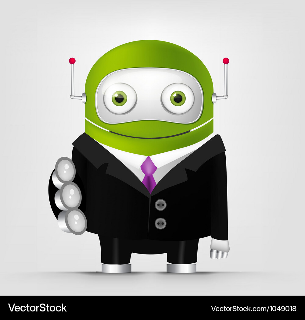 Cute robot Royalty Free Vector Image - VectorStock