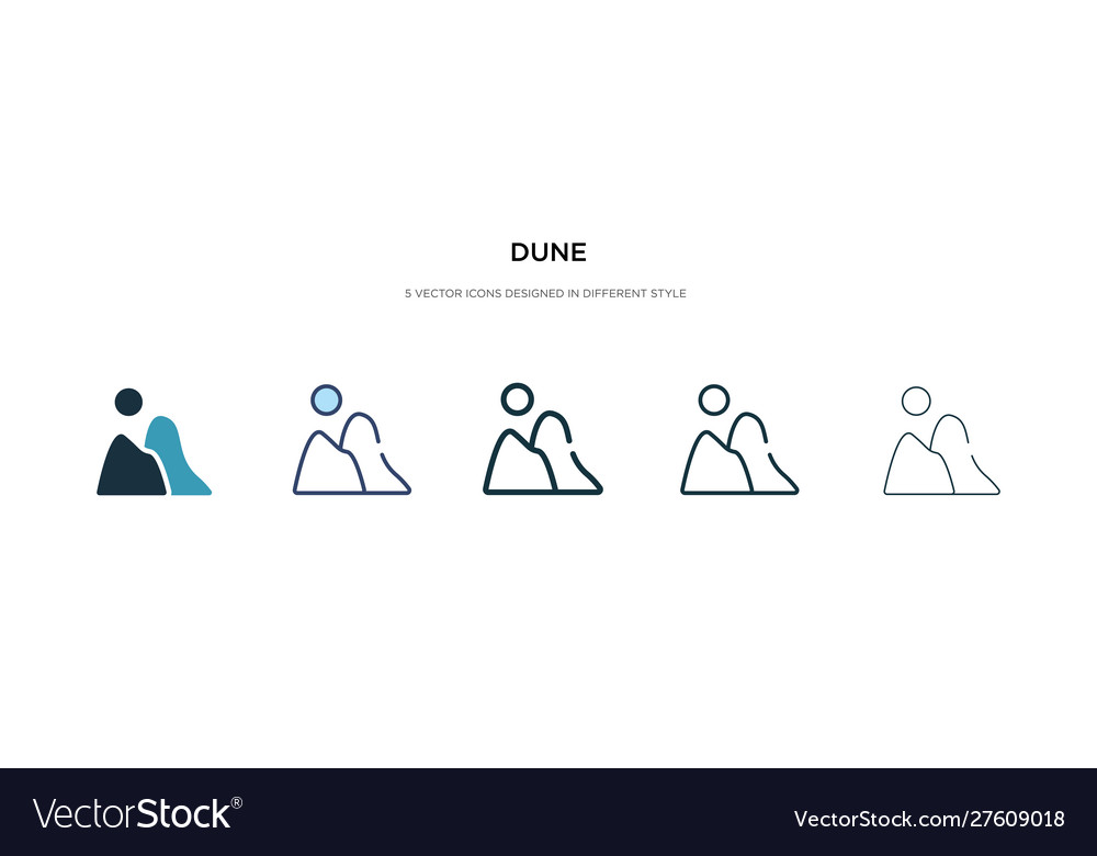 Dune icon in different style two colored