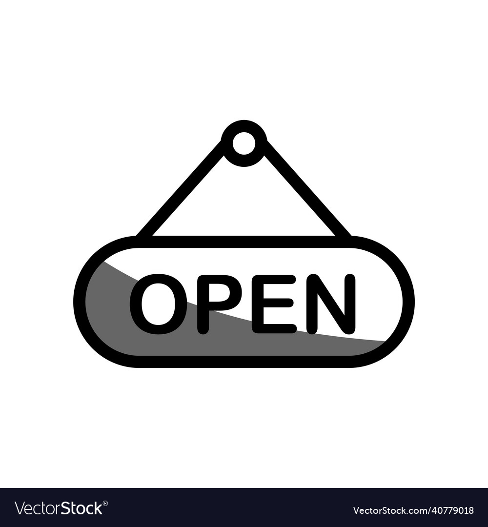 Graphic of open tag icon Vector Image Graphic of open tag icon