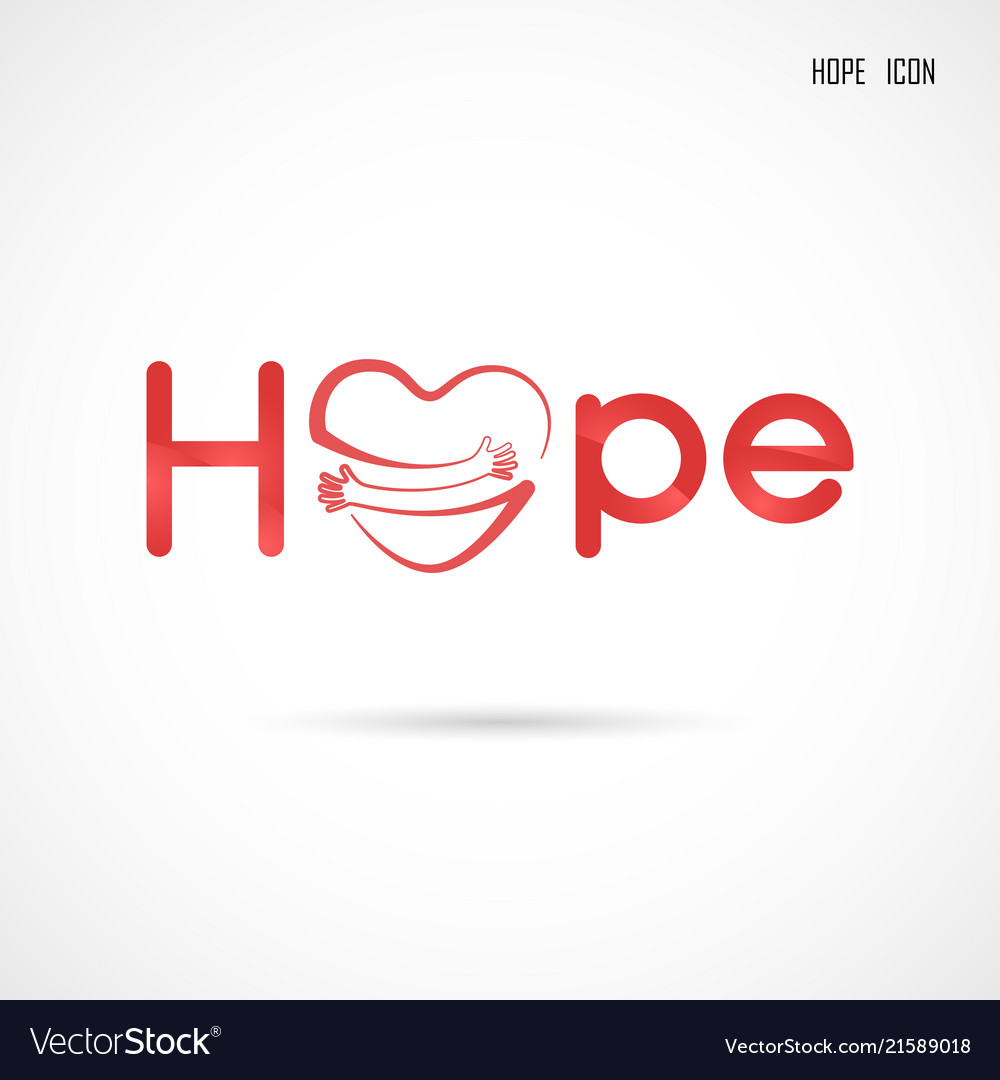 Hope typographicalhope word iconbreast cancer