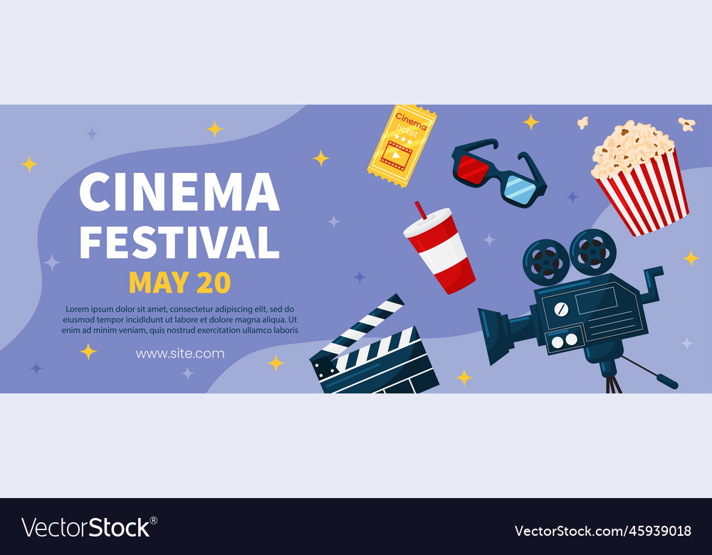 Horizontal template cinema movie festival