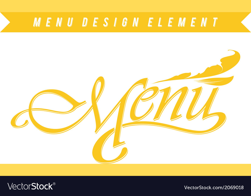 Menu design element