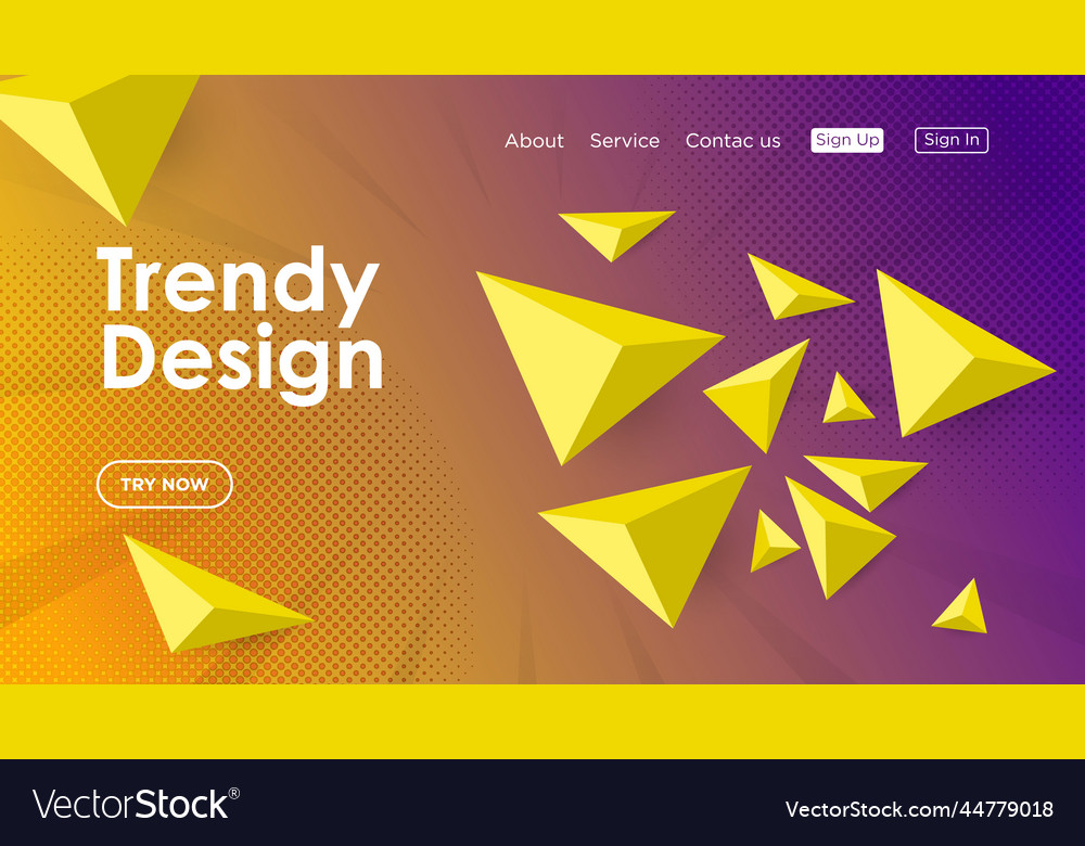 Modern abstract gradient background with yellow vector image Modern abstract gradient background with yellow