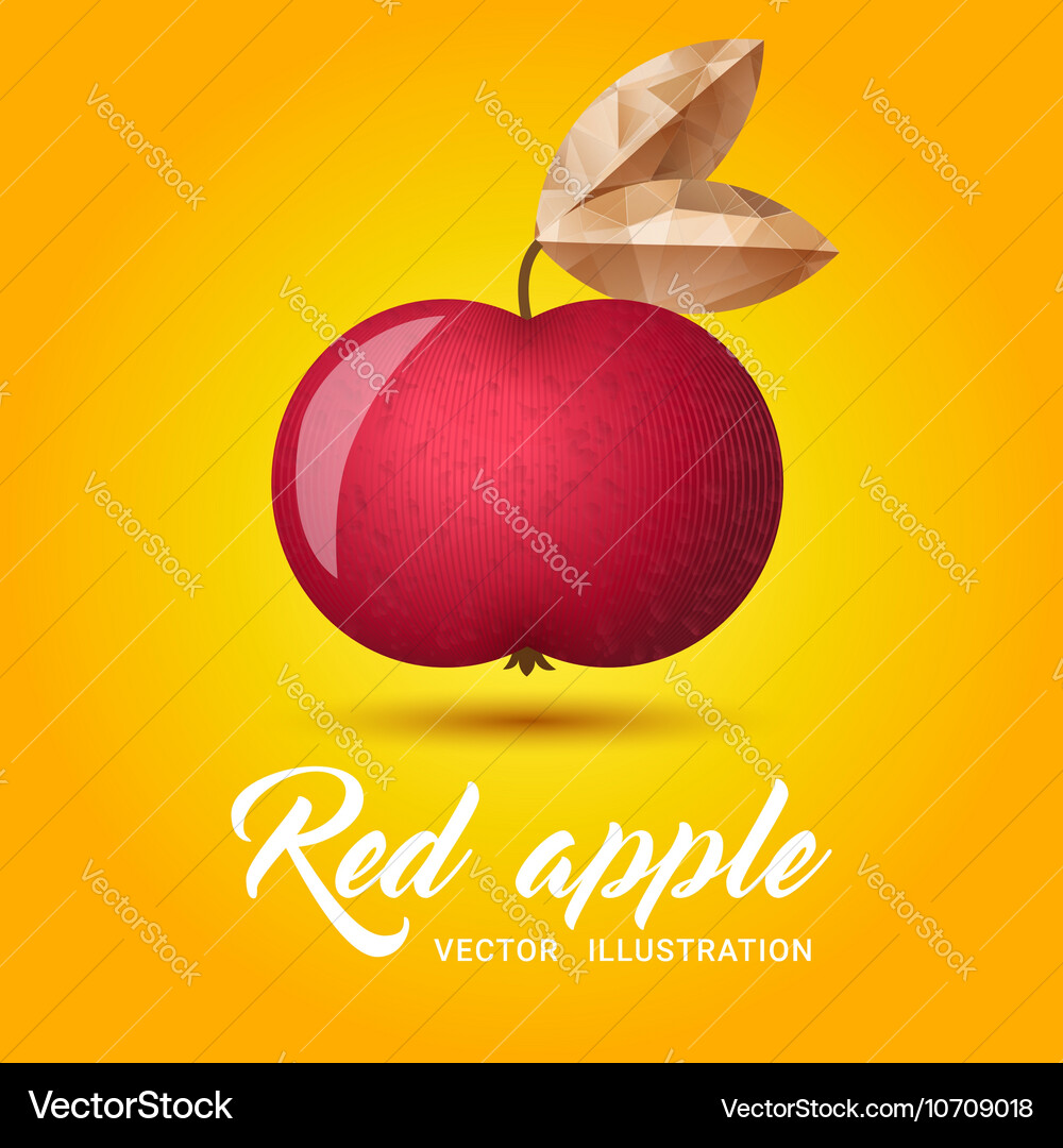 Red Apple Royalty Free Vector Image - VectorStock
