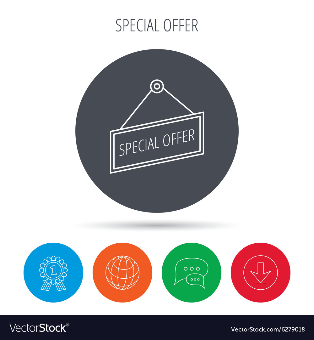Special Offer Icon Advertising Banner Tag Sign Vector Image