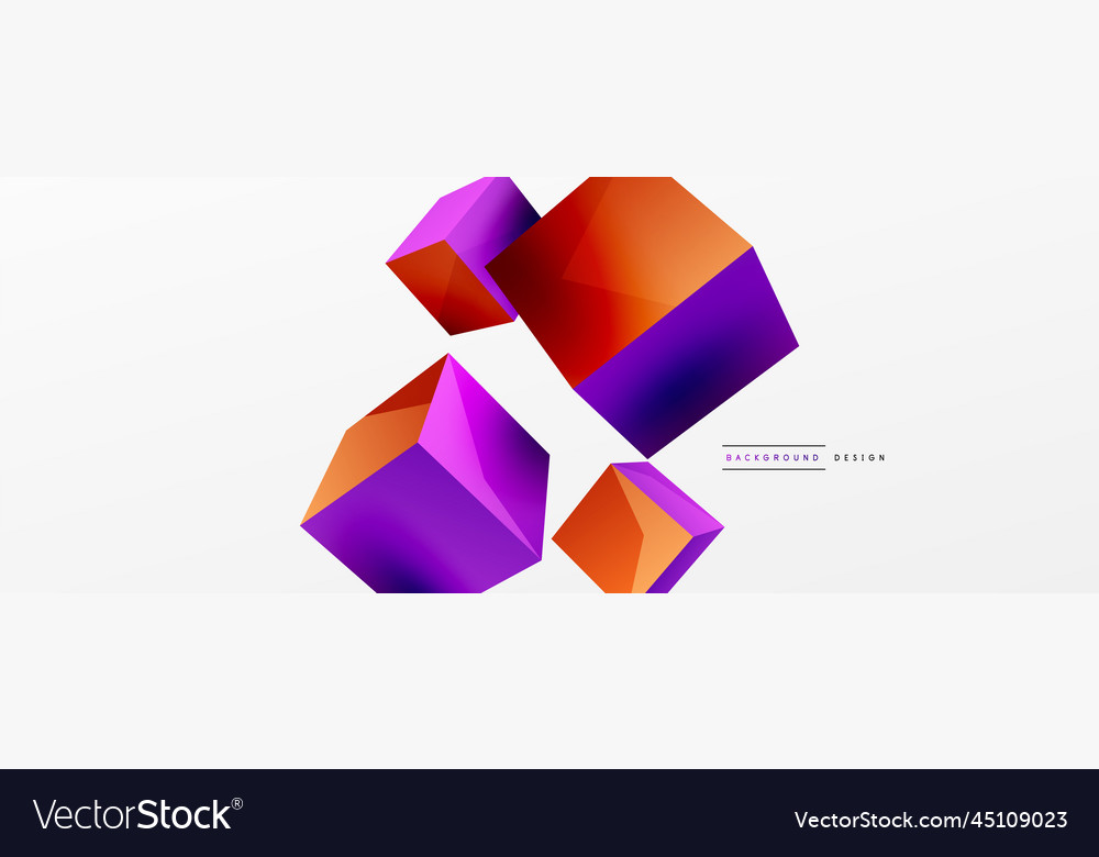 3d cubes abstract background composition vector image 3d cubes abstract background composition