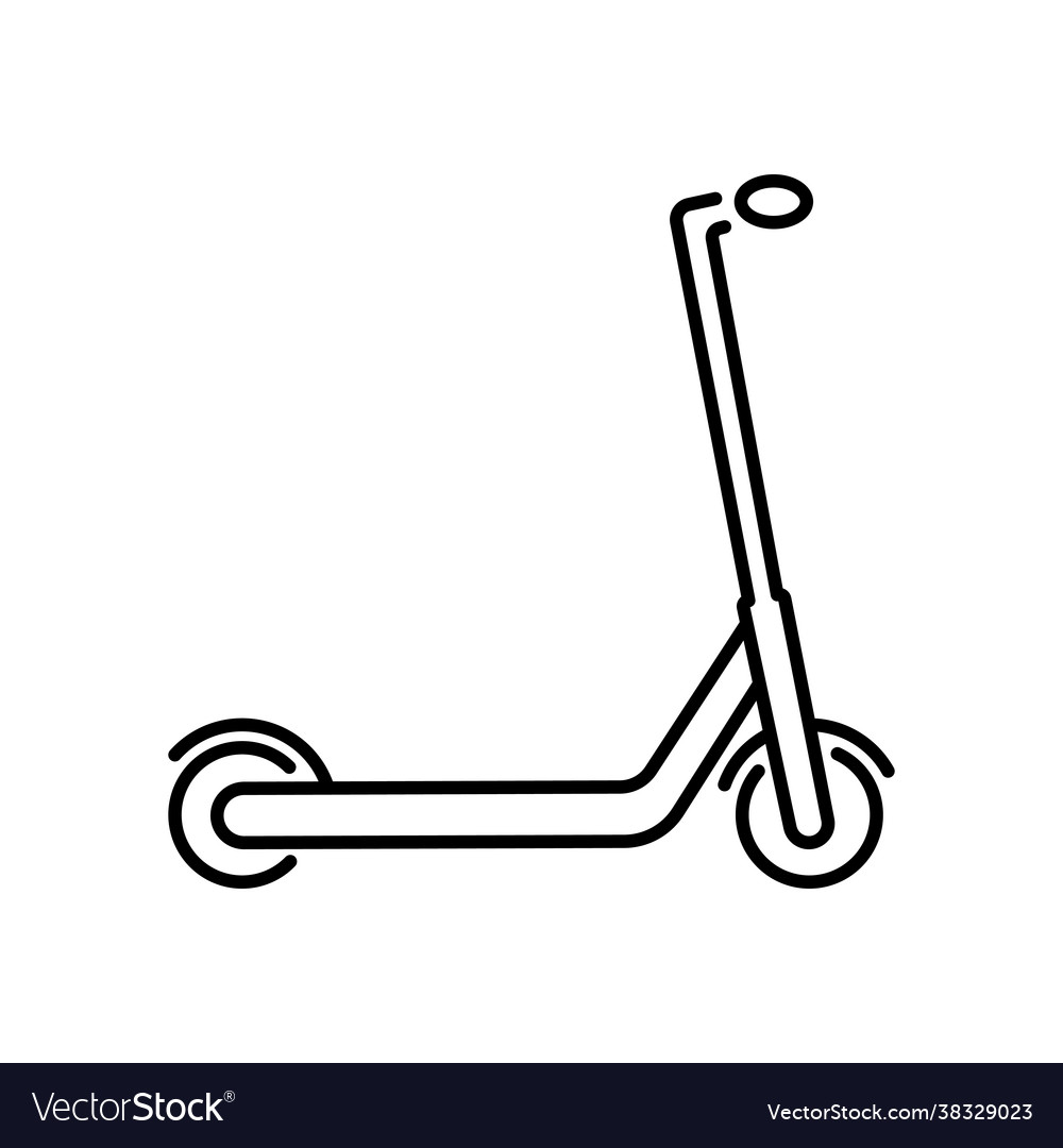 Ein einfaches Roller-Symbol mit einem editierbaren Hub