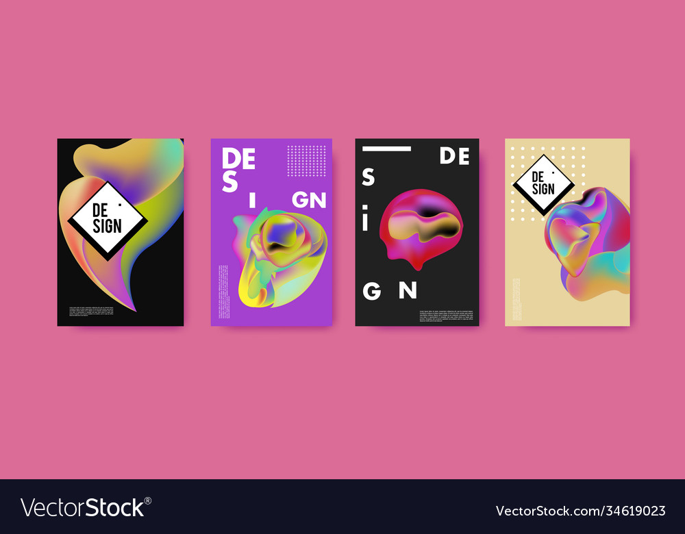 Abstract colorful liquid and fluid pattern Vector Image Abstract colorful liquid and fluid pattern