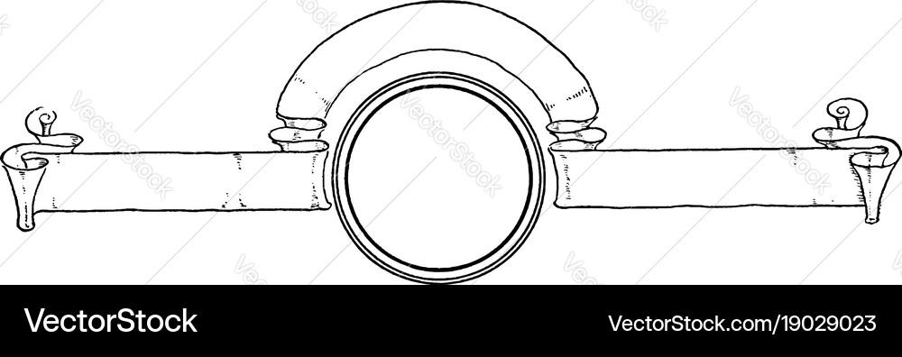 Blank Banner Have Blank Circle In This Center Vector Image
