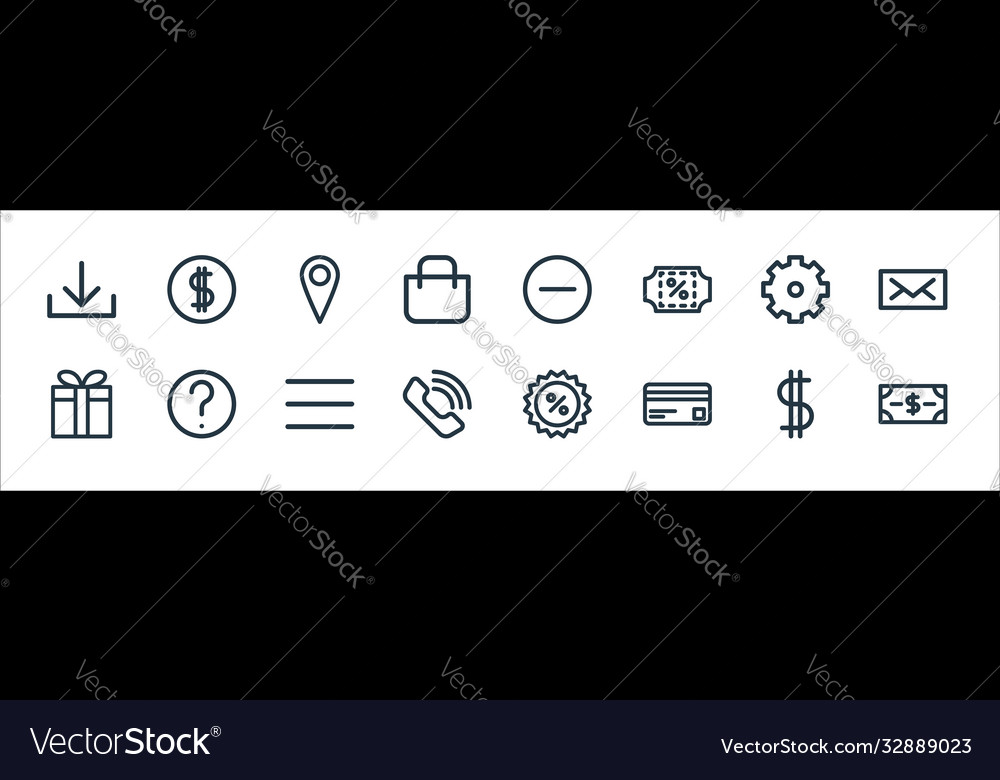 Ecommerce starter pack line icons linear set