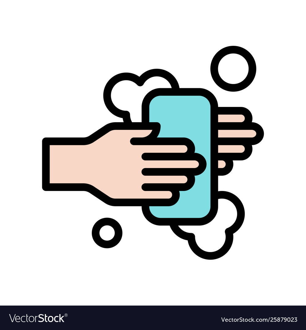 Hand washing hygiene filled icon editable stroke