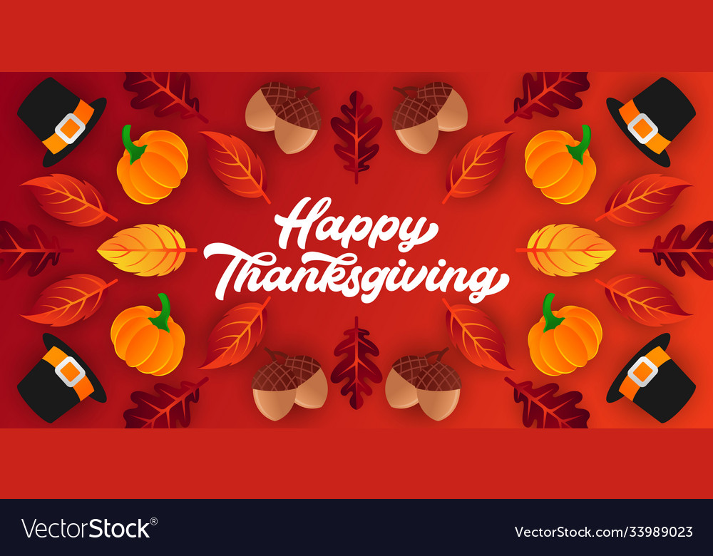 Happy thanksgiving day background with decorative