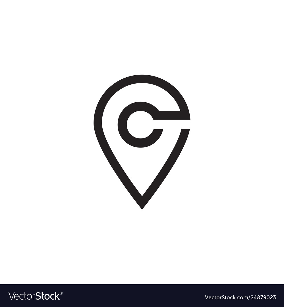 Initial letter c location design template elements