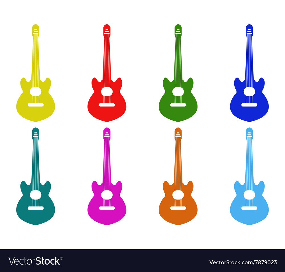 Set of guitars