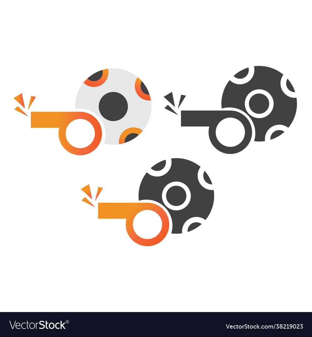 Soccer ball whistle design Royalty Free Vector Image