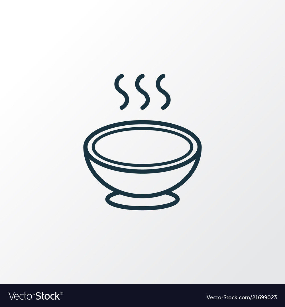 Soup icon line symbol premium quality isolated