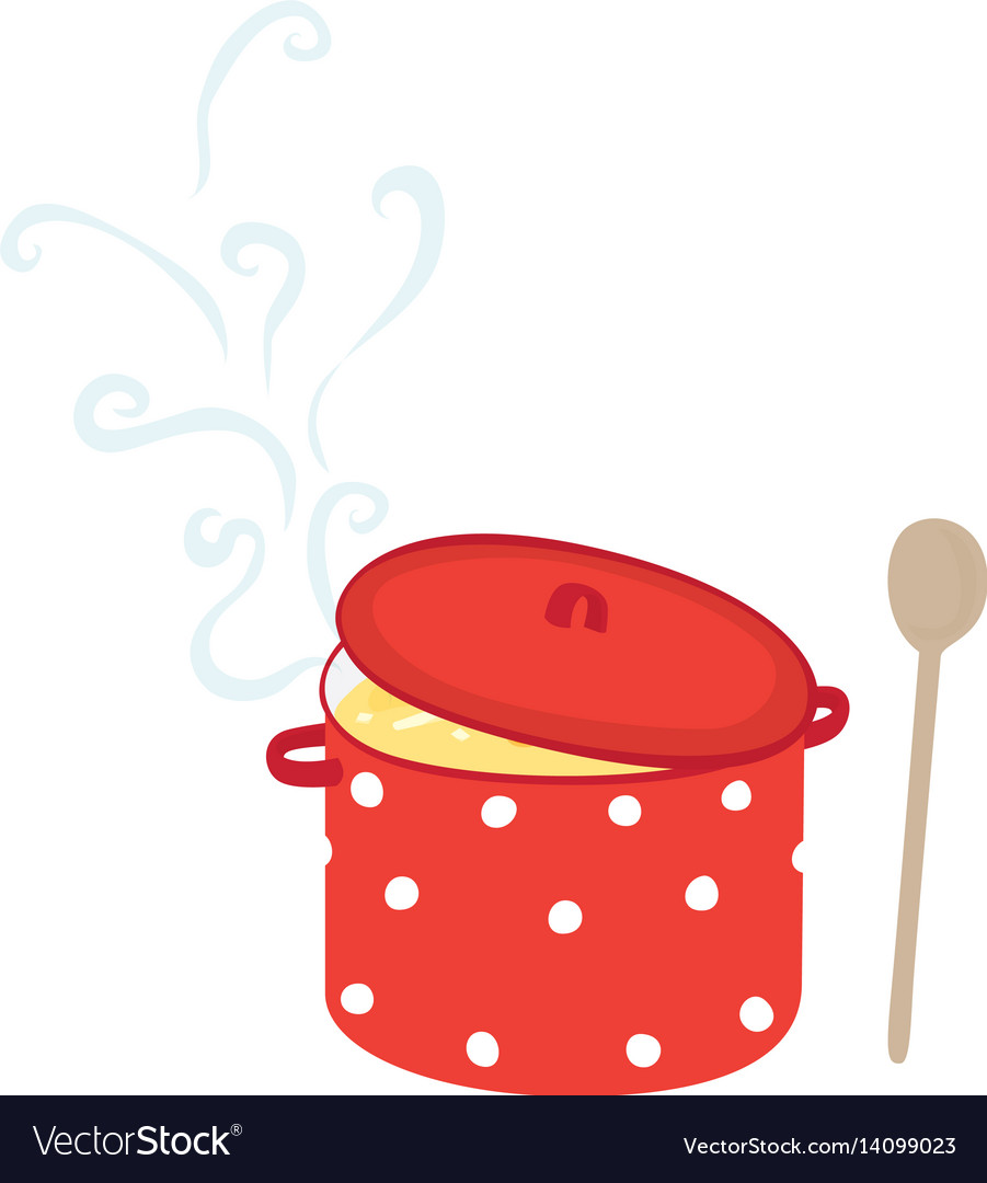 Soup pot Royalty Free Vector Image - VectorStock